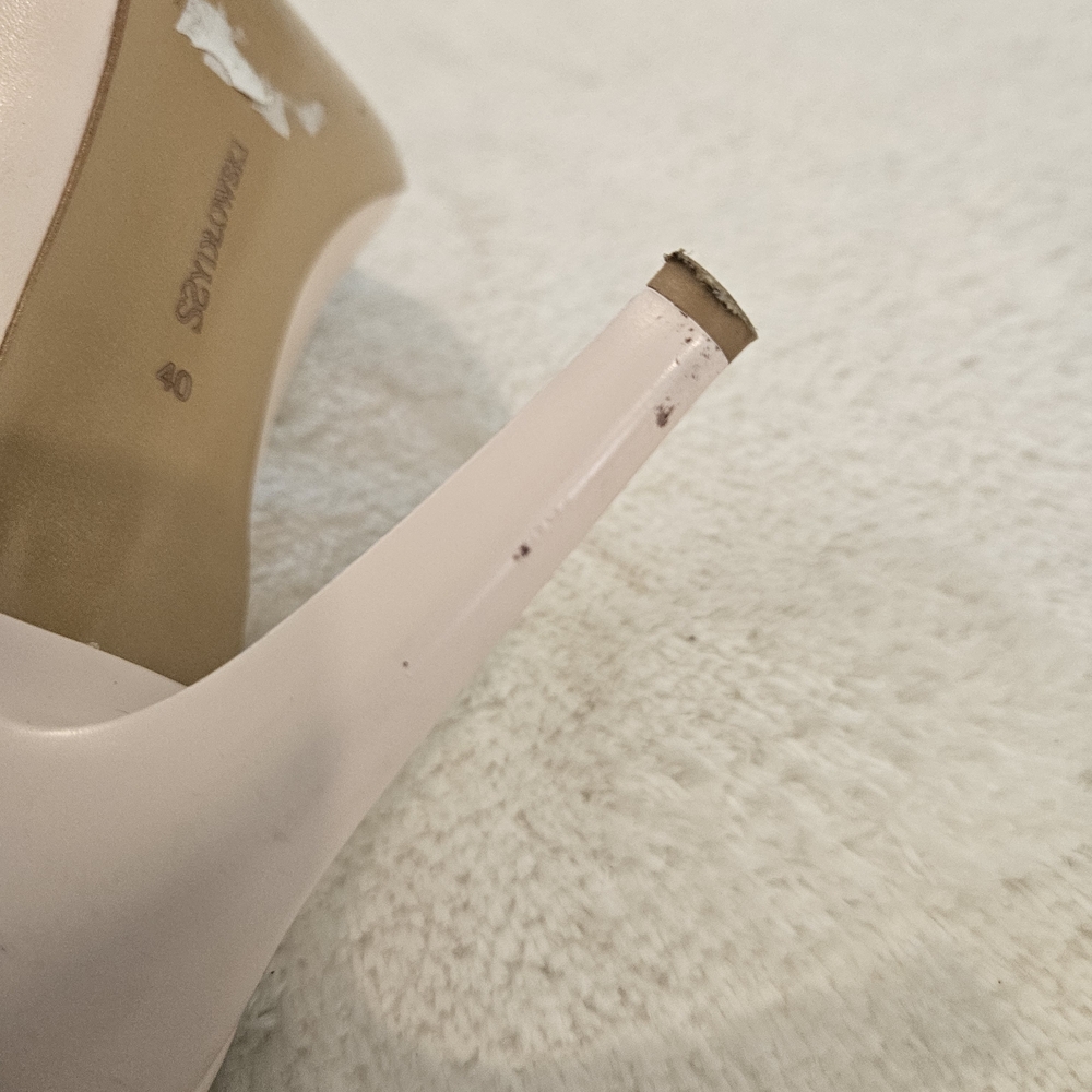 Genuine Leather Cream Heels Pumps Size 9 Business Casual Formal Feminine Work - Picture 9 of 11